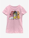 Disney Princesses Comic Princess Trio Youth Girls T-Shirt, PINK, hi-res