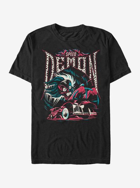 Disney 101 Dalmatians Cruella Speed Demon T-Shirt - BLACK | BoxLunch