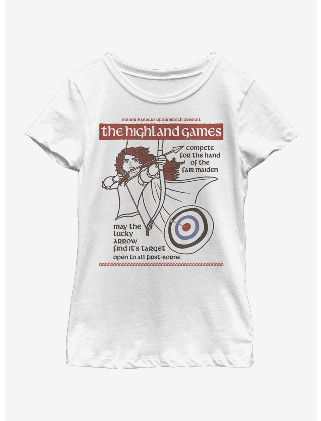 Disney Pixar Brave Highland Games Youth Girls T-Shirt, WHITE, hi-res