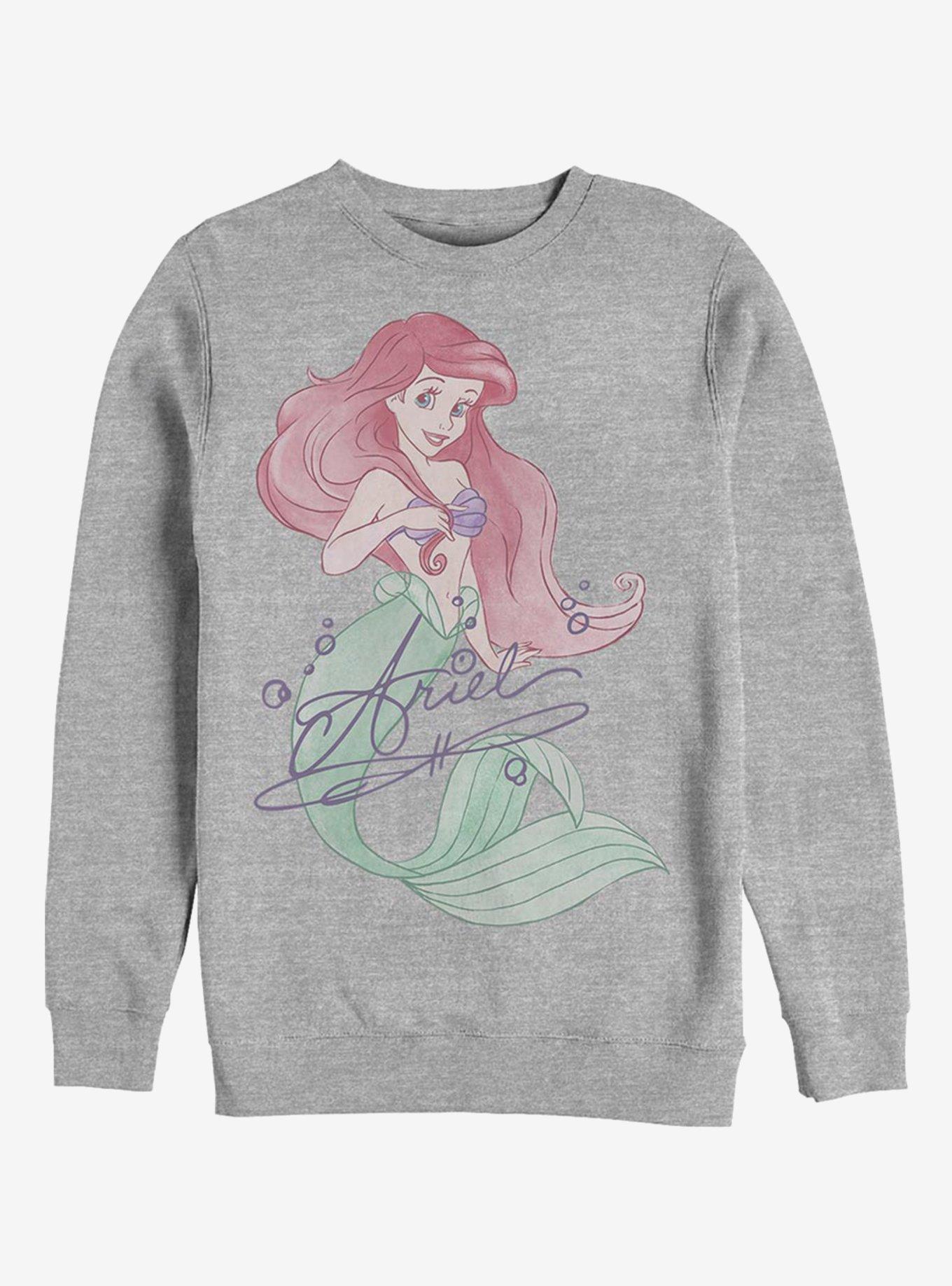 Disney The Little Mermaid Signed Ariel Sweatshirt GREY BoxLunch