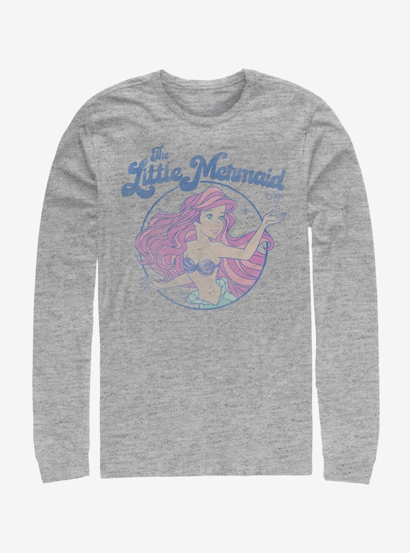 Disney The Little Mermaid Faded Ariel Art Long-Sleeve T-Shirt, ATH HTR, hi-res