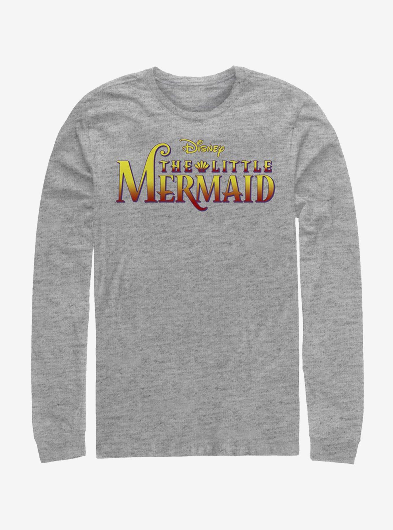 Disney The Little Mermaid Logo Long-Sleeve T-Shirt, ATH HTR, hi-res