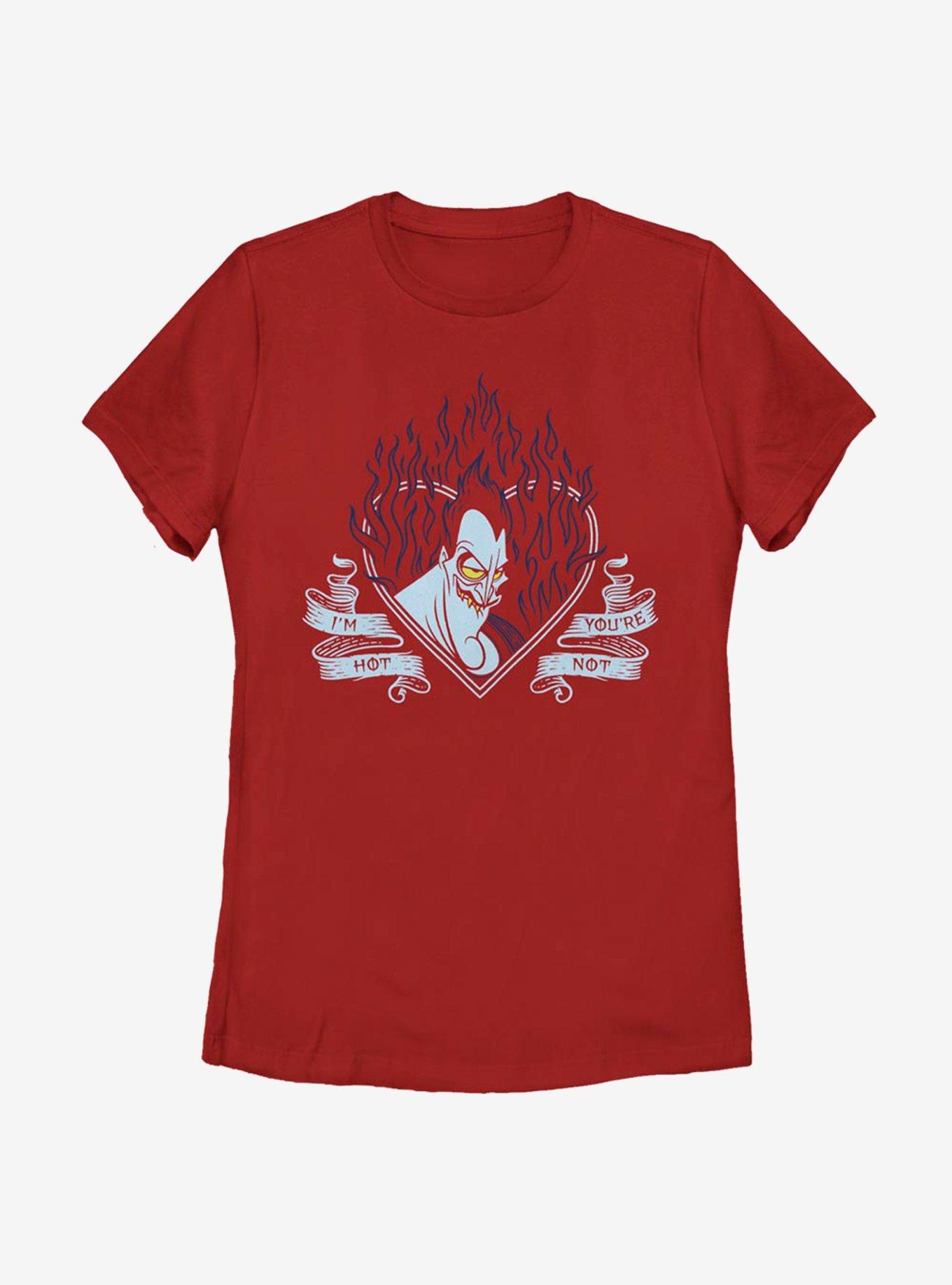 Disney Hercules Hades I'm Hot Youre Not Womens T-Shirt, RED, hi-res