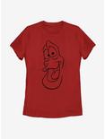 Disney The Little Mermaid Sebastian Big Face Womens T-Shirt, RED, hi-res