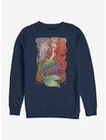 Disney The Little Mermaid Art Nouveau Ariel Sweatshirt, NAVY, hi-res