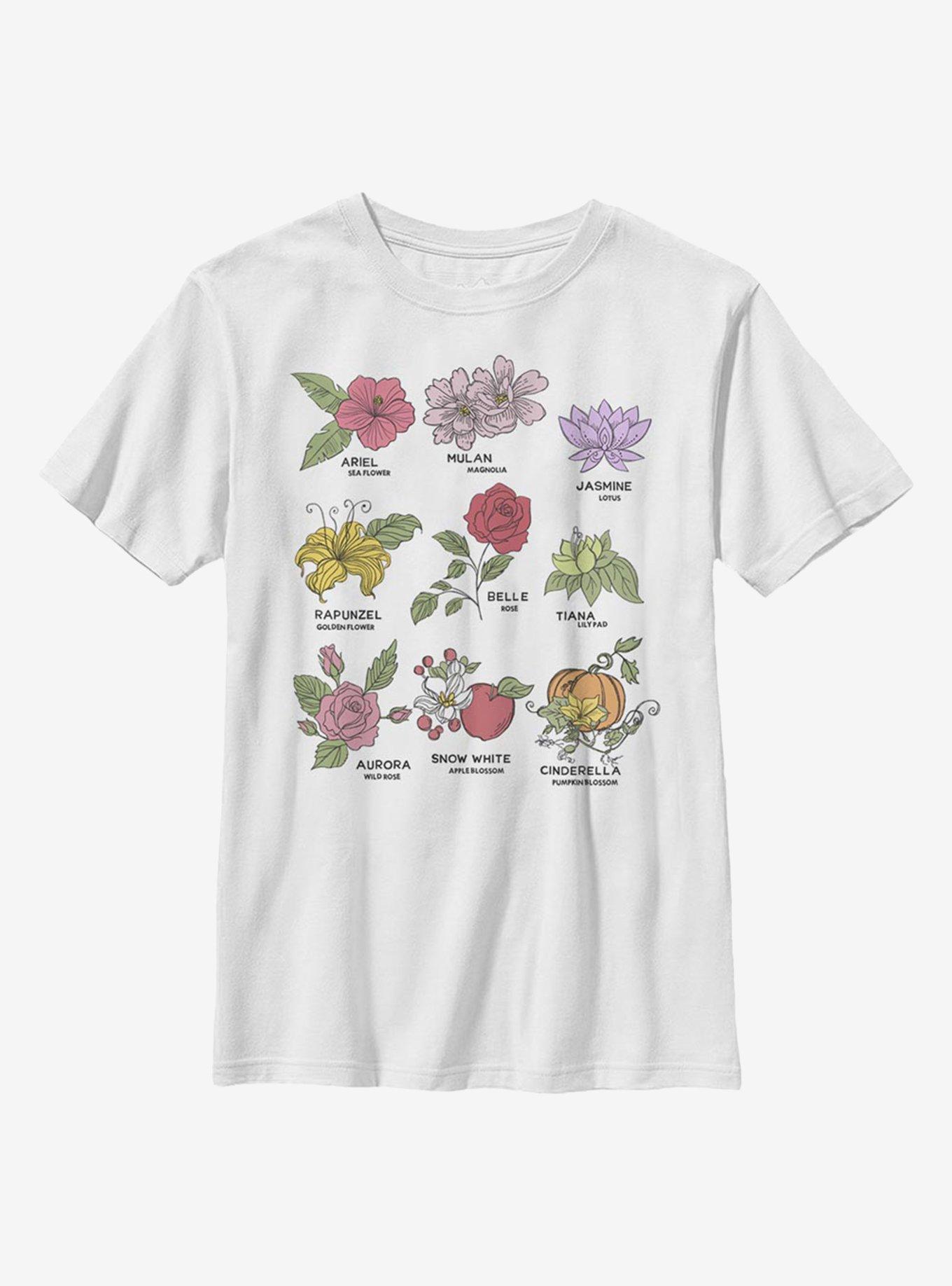 Disney Princesses Royal Flora Youth T-Shirt, WHITE, hi-res