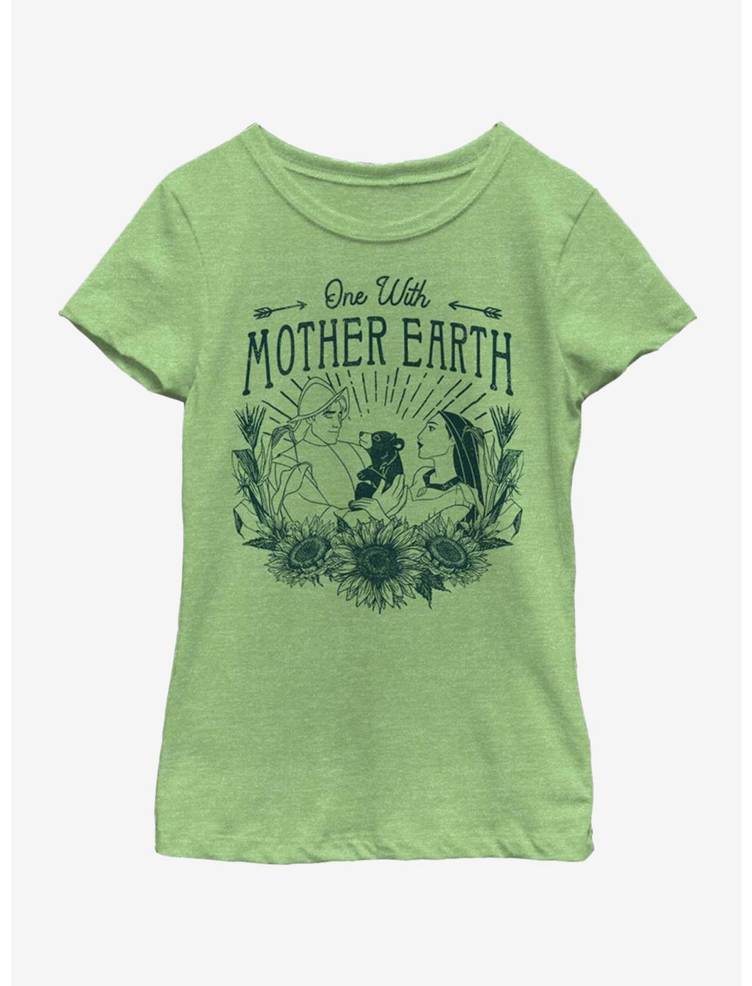 Disney Pocahontas One With Earth Youth Girls T-Shirt, GRN APPLE, hi-res