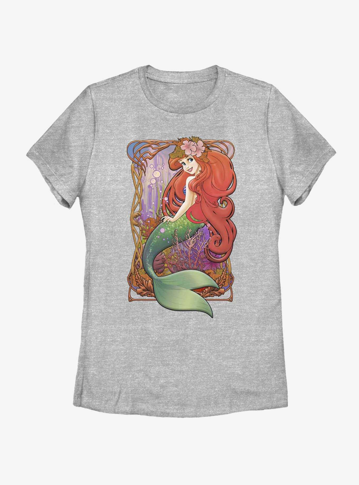 Disney The Little Mermaid Art Nouveau Ariel Womens T-Shirt, , hi-res