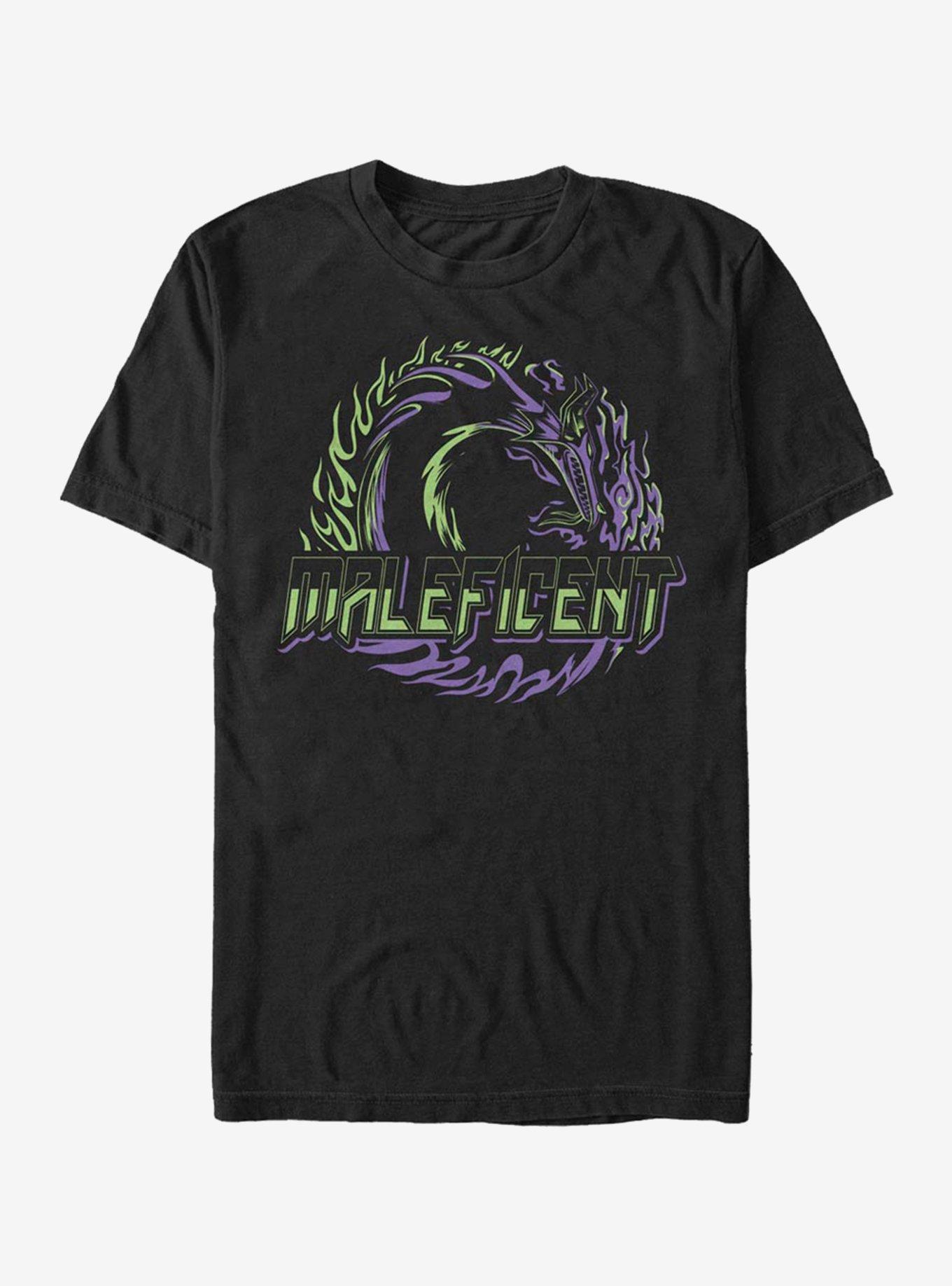 Disney Sleeping Beauty Maleficent Fire Wheel T-Shirt, BLACK, hi-res