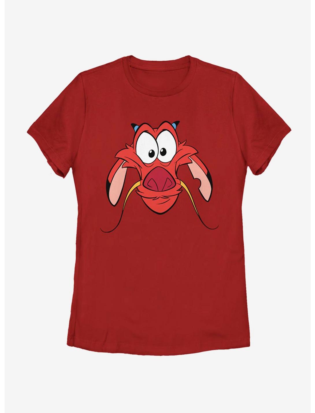 Disney Mulan Big Face Mushu Womens T-Shirt, RED, hi-res
