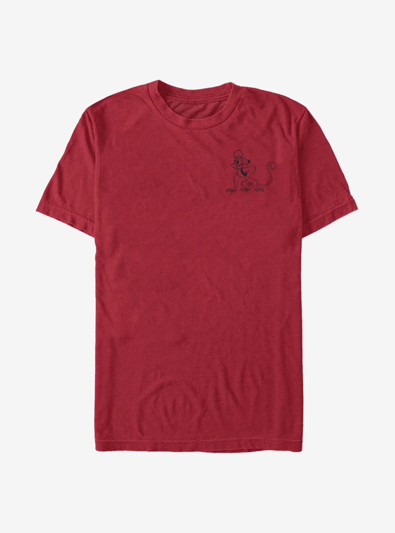 Disney Aladdin Abu Line T-Shirt - RED | BoxLunch