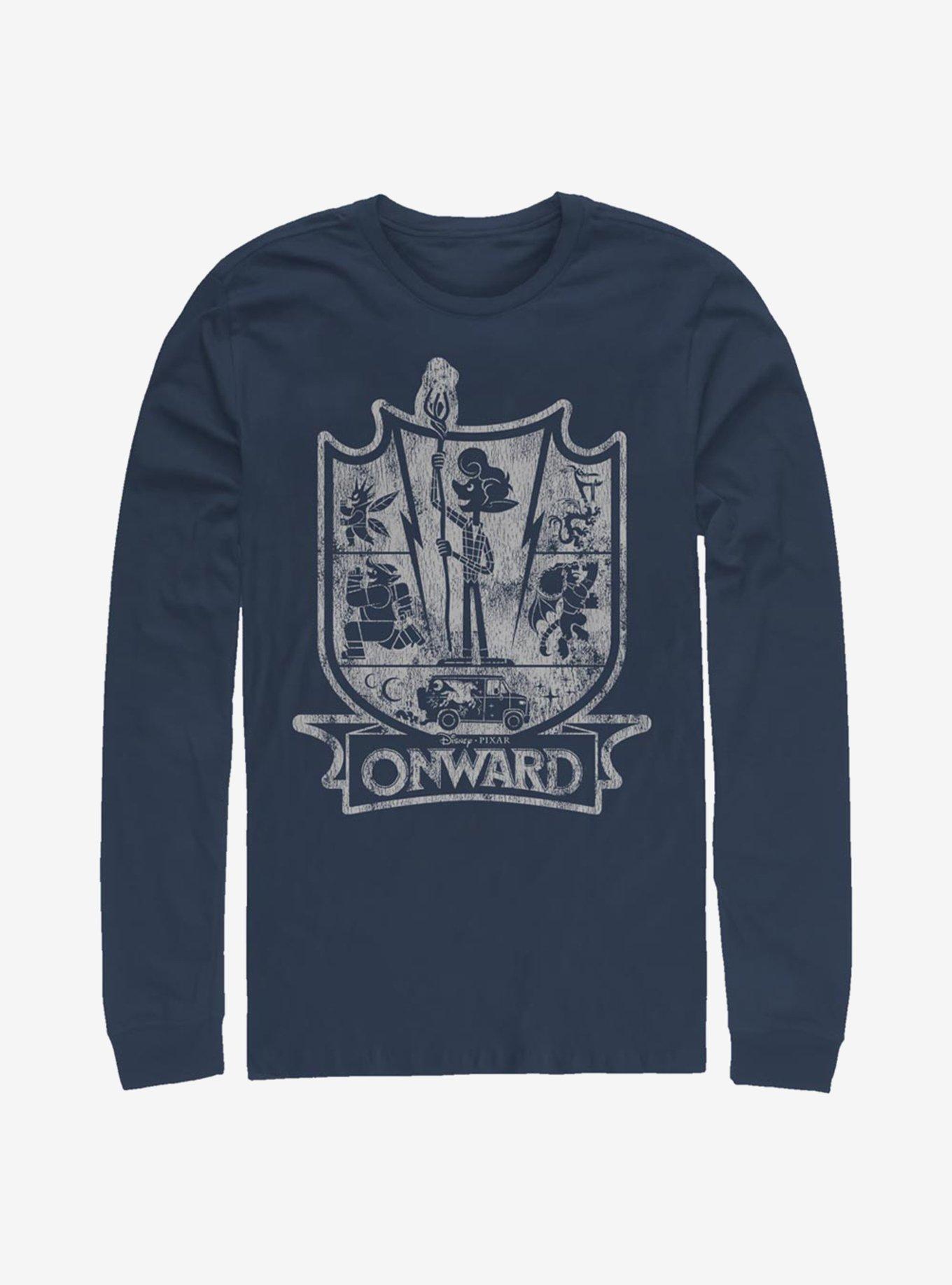 Disney Pixar Onward Crest Long-Sleeve T-Shirt, NAVY, hi-res
