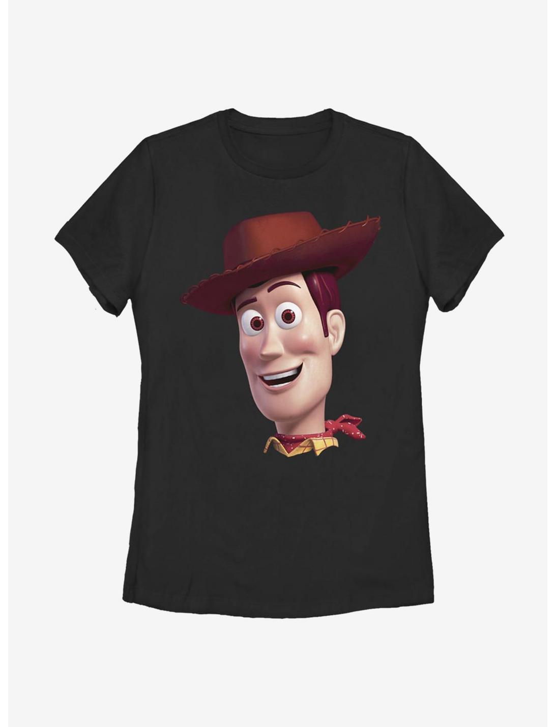 Disney Pixar Toy Story Woody Big Face Womens T-Shirt, BLACK, hi-res