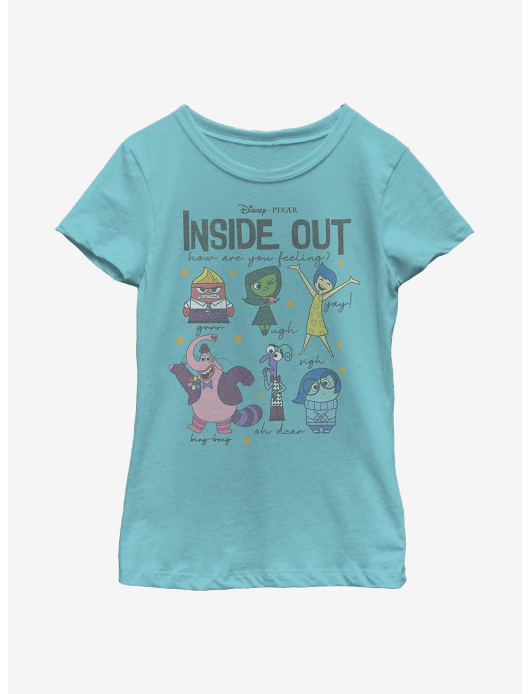 Disney Pixar Inside Out Feels Youth Girls T-Shirt, TAHI BLUE, hi-res