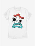 Disney Pixar Toy Story 4 Big Face Scared Forky Womens T-Shirt, WHITE, hi-res