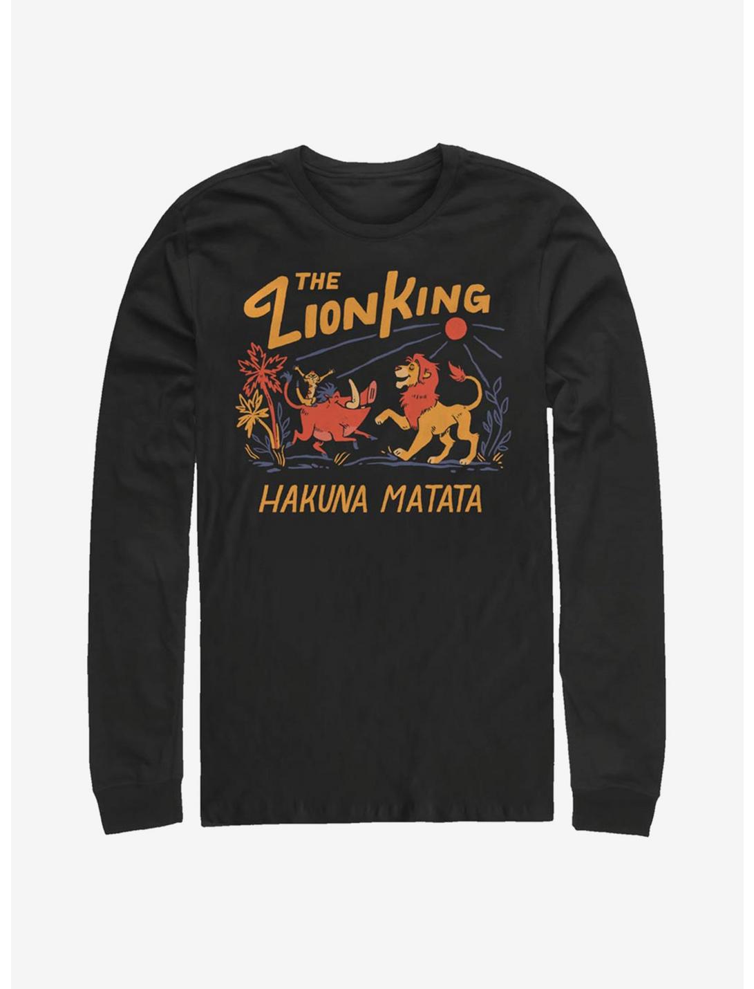 Disney The Lion King Hakuna Matata Sunrise Long-Sleeve T-Shirt, BLACK, hi-res