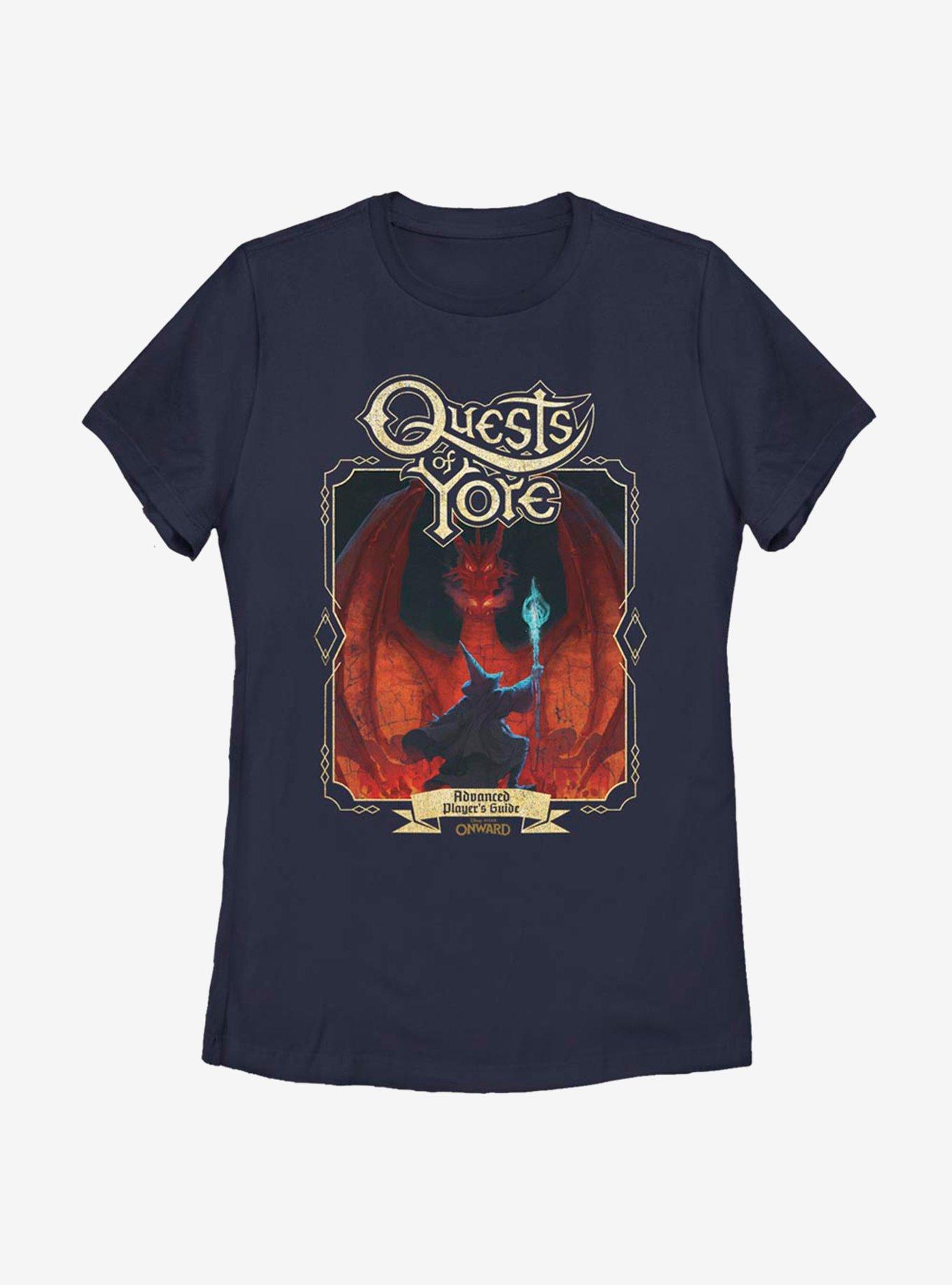 Disney Pixar Onward Quest Of Yore Cover Womens T-Shirt, NAVY, hi-res