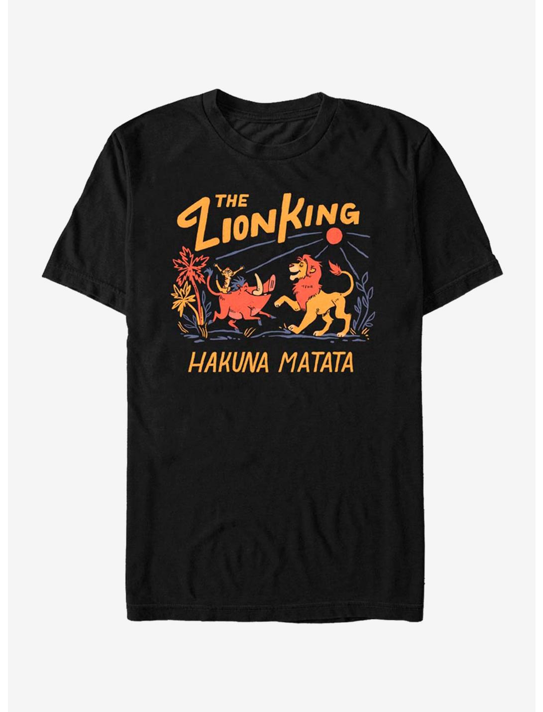 Disney The Lion King Hakuna Matata Sunrise T-Shirt, BLACK, hi-res