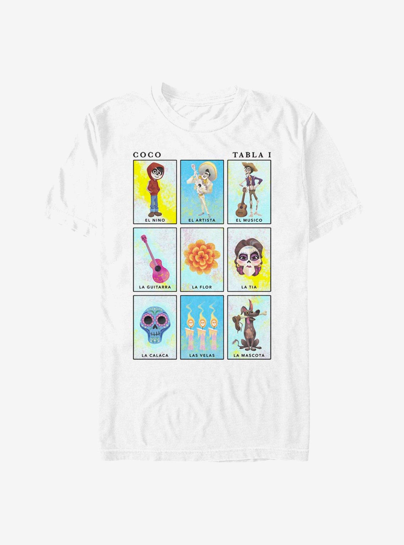 Disney Pixar Coco Mexican Lottery Cards T-Shirt, , hi-res