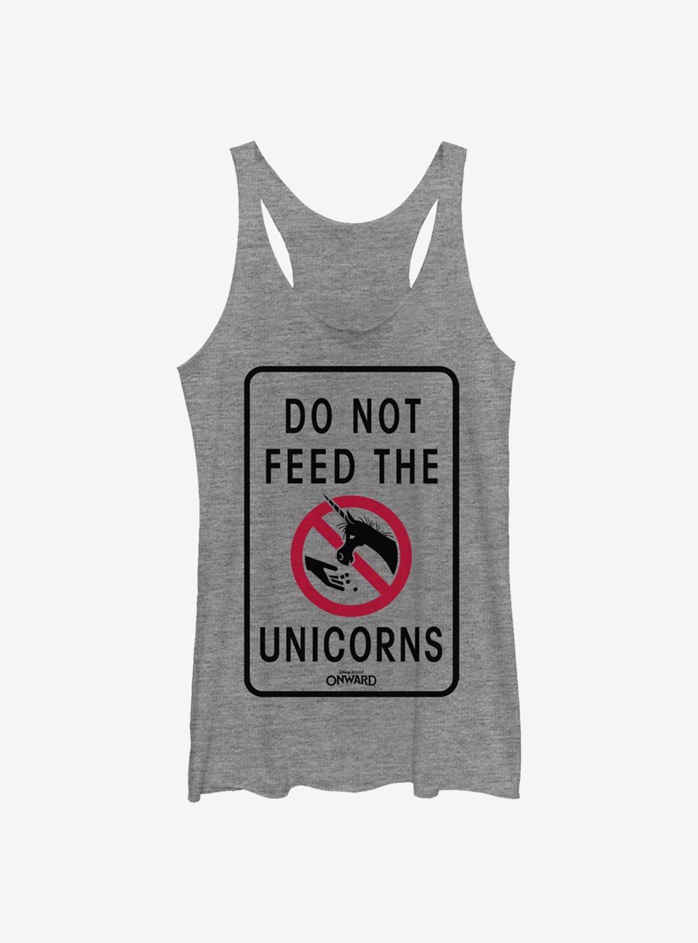 Disney Pixar Onward Don't Feed The Unicorns Womens Tank Top, GRAY HTR, hi-res