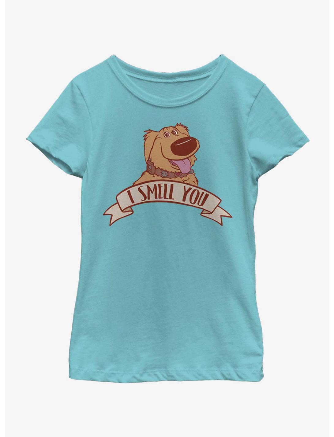 Disney Pixar Up Goodest Boy Badge Youth Girls T-Shirt, TAHI BLUE, hi-res