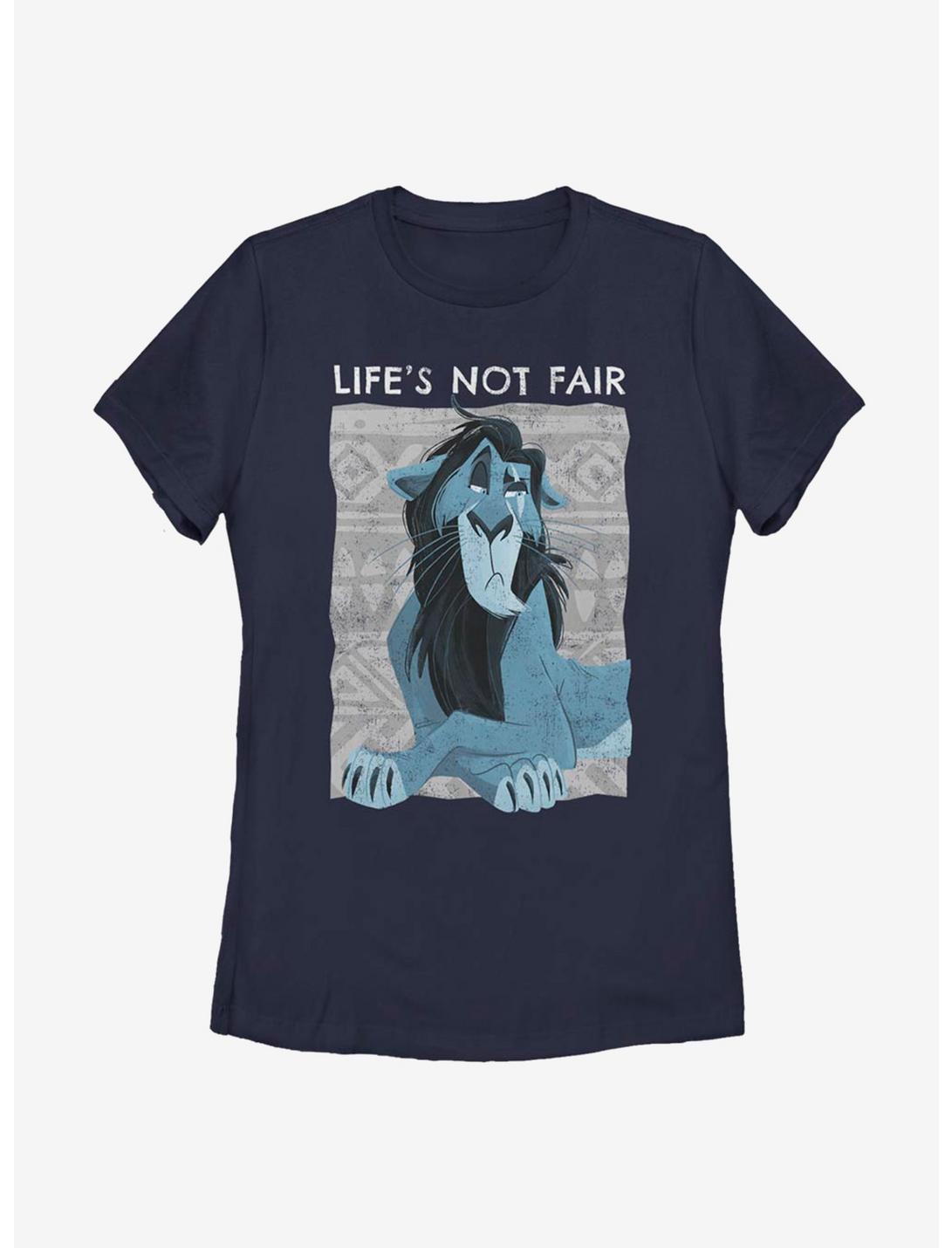 Disney The Lion King Scar Not Fair Womens T-Shirt, NAVY, hi-res