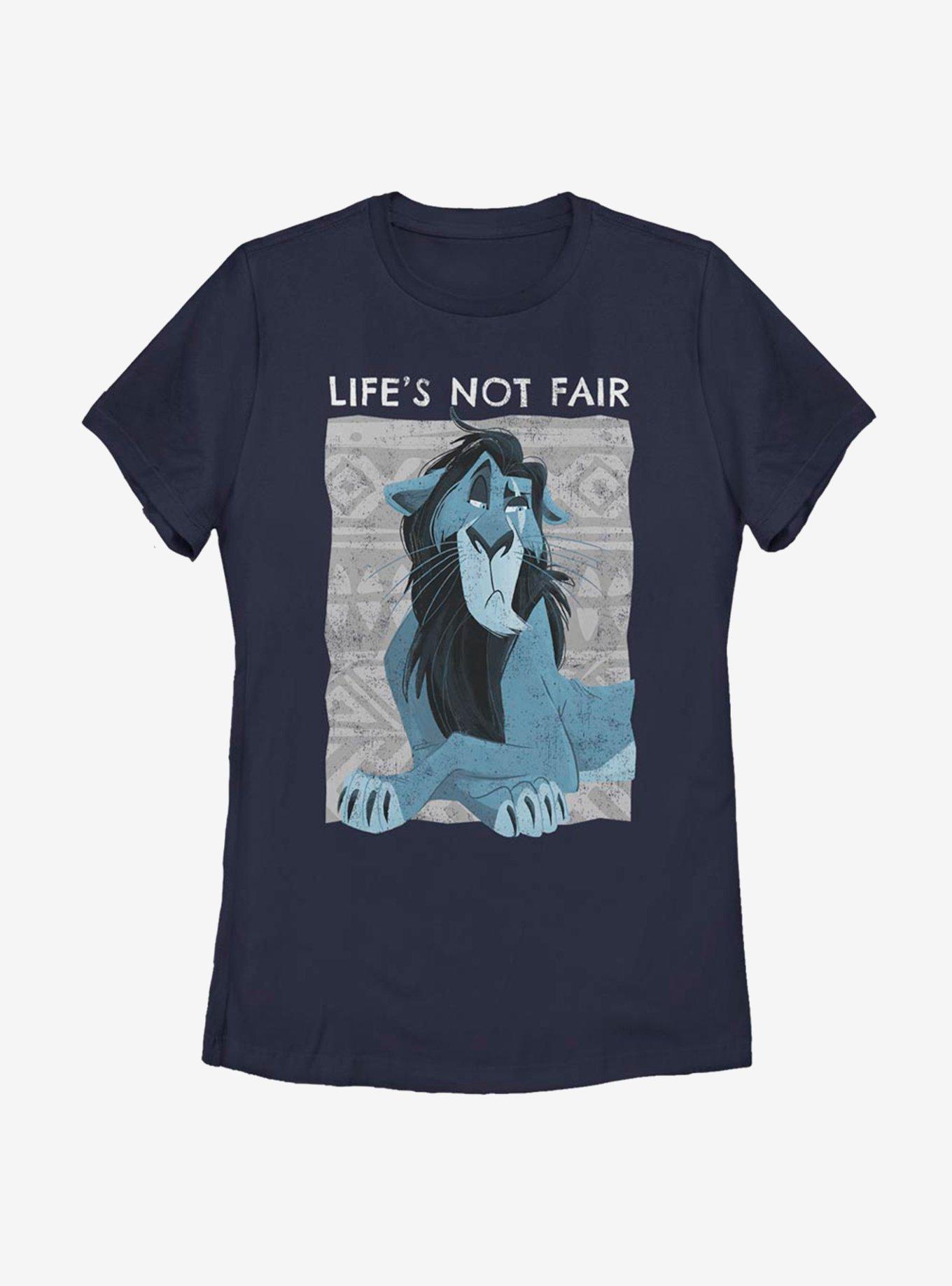 Disney The Lion King Scar Not Fair Womens T-Shirt, NAVY, hi-res