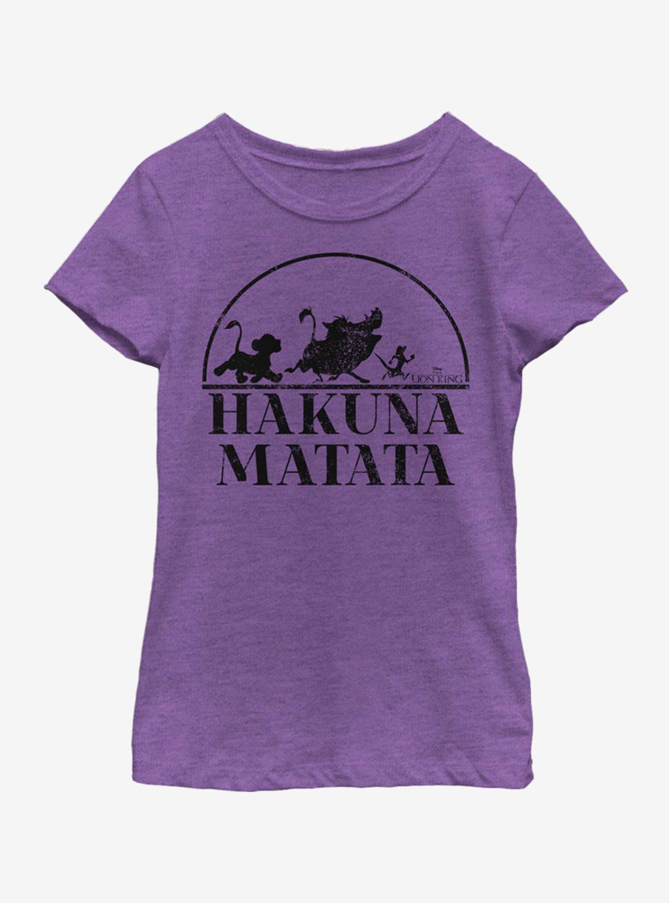 Disney The Lion King Hakuna Matata Log Walk Youth Girls T-Shirt, PURPLE BERRY, hi-res