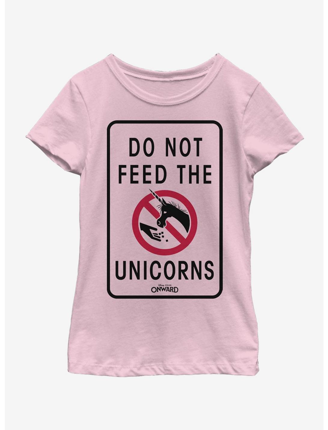 Disney Pixar Onward Don't Feed The Unicorns Youth Girls T-Shirt, PINK, hi-res
