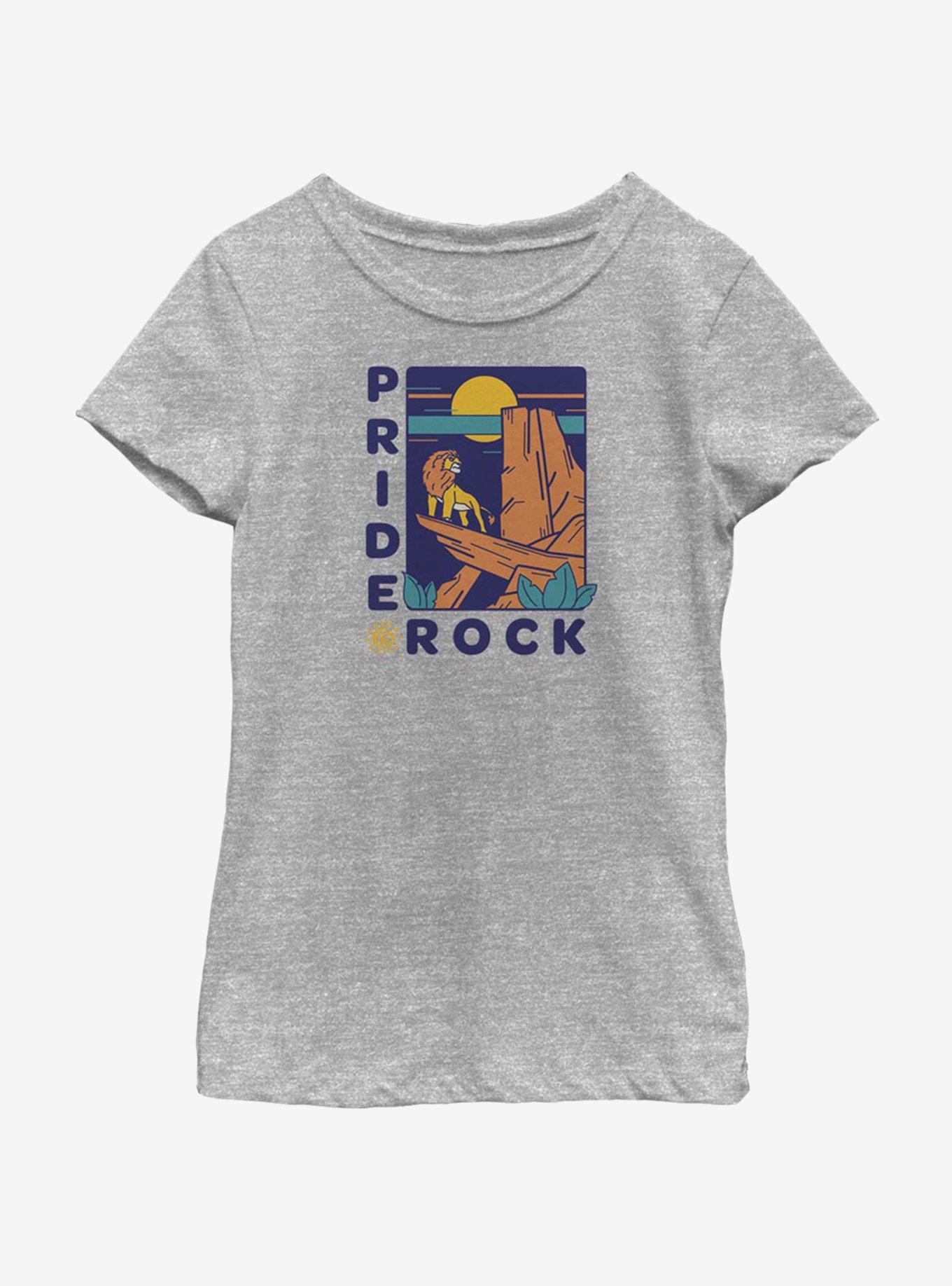 Disney The Lion King Pride Rock Badge Youth Girls T-Shirt, ATH HTR, hi-res