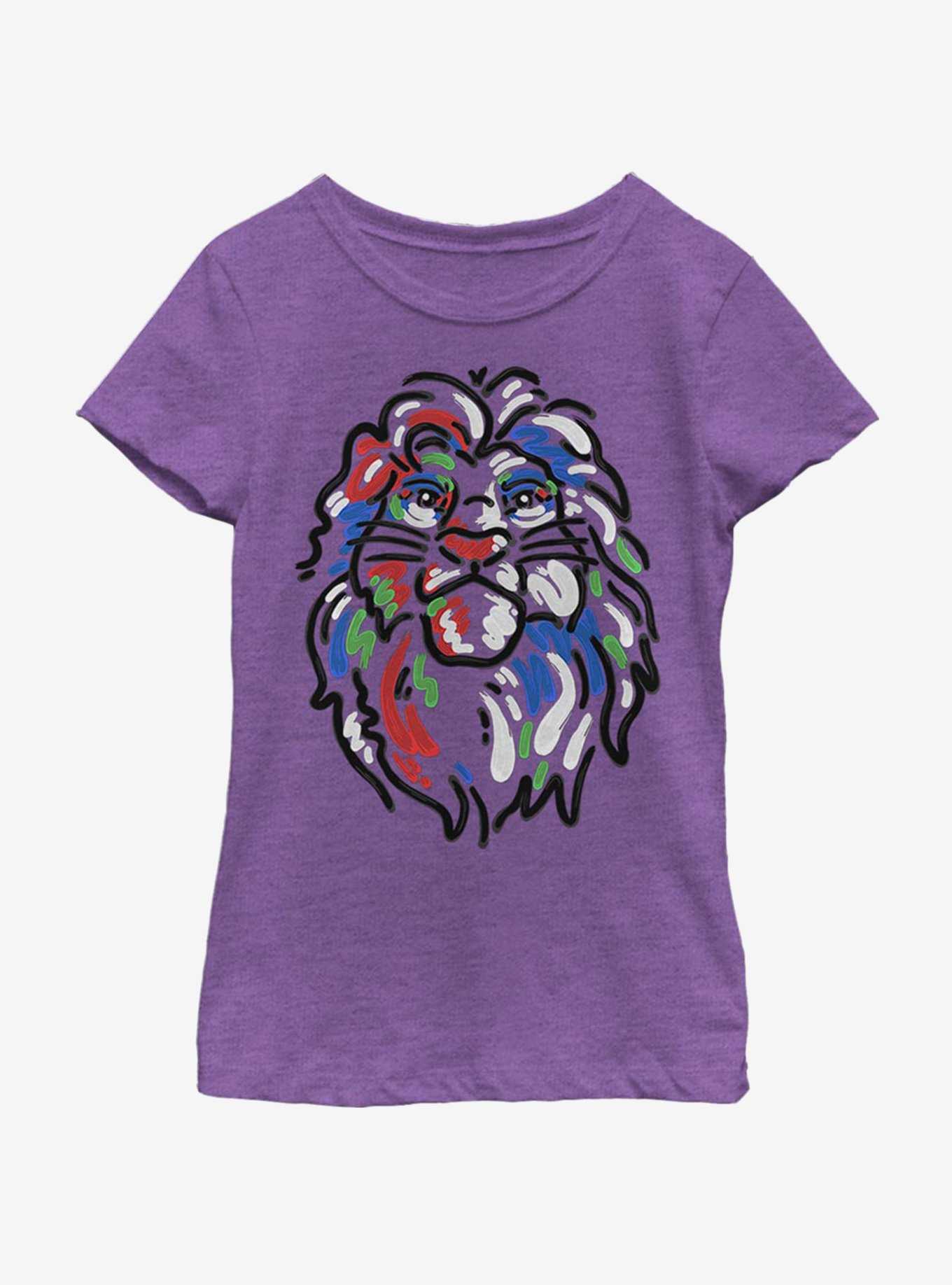 Disney The Lion King Simba Paint Youth Girls T-Shirt, , hi-res
