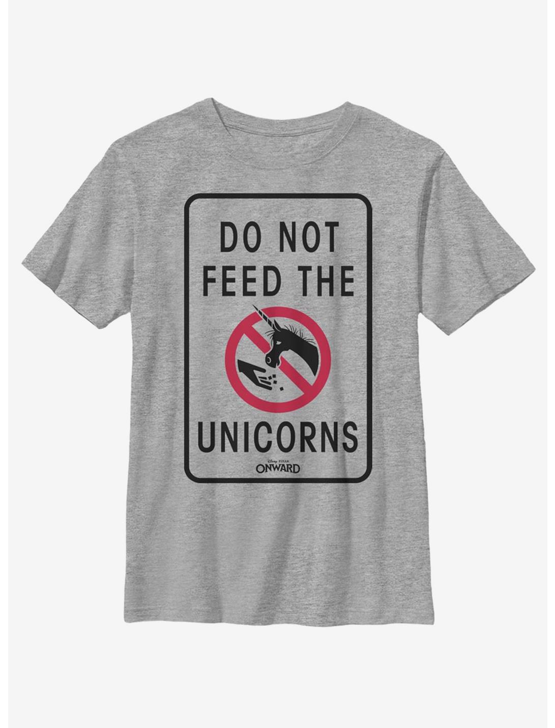 Disney Pixar Onward Don't Feed The Unicorns Youth T-Shirt, ATH HTR, hi-res