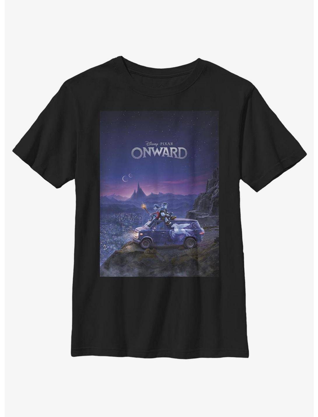 Disney Pixar Onward Poster Youth T-Shirt, BLACK, hi-res