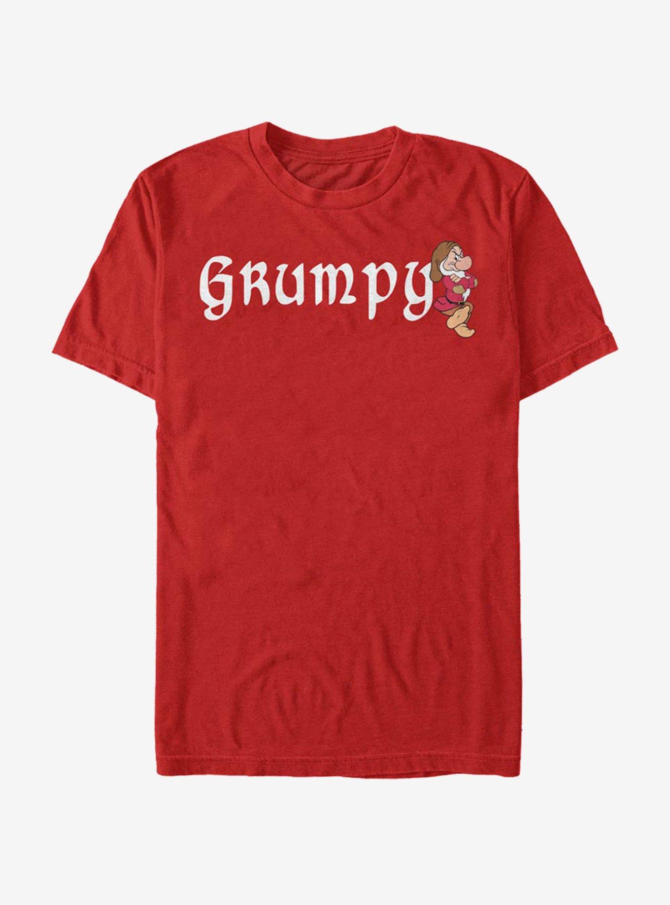 Disney Snow White And The Seven Dwarfs Grumpy Dwarf T-Shirt, RED, hi-res