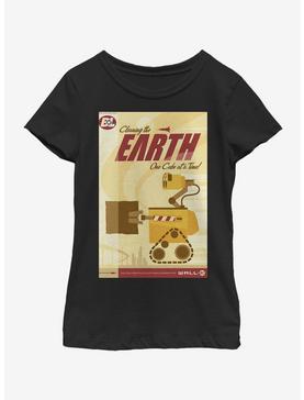Disney Pixar WALL-E Cleaning The Earth Poster Youth Girls T-Shirt, , hi-res