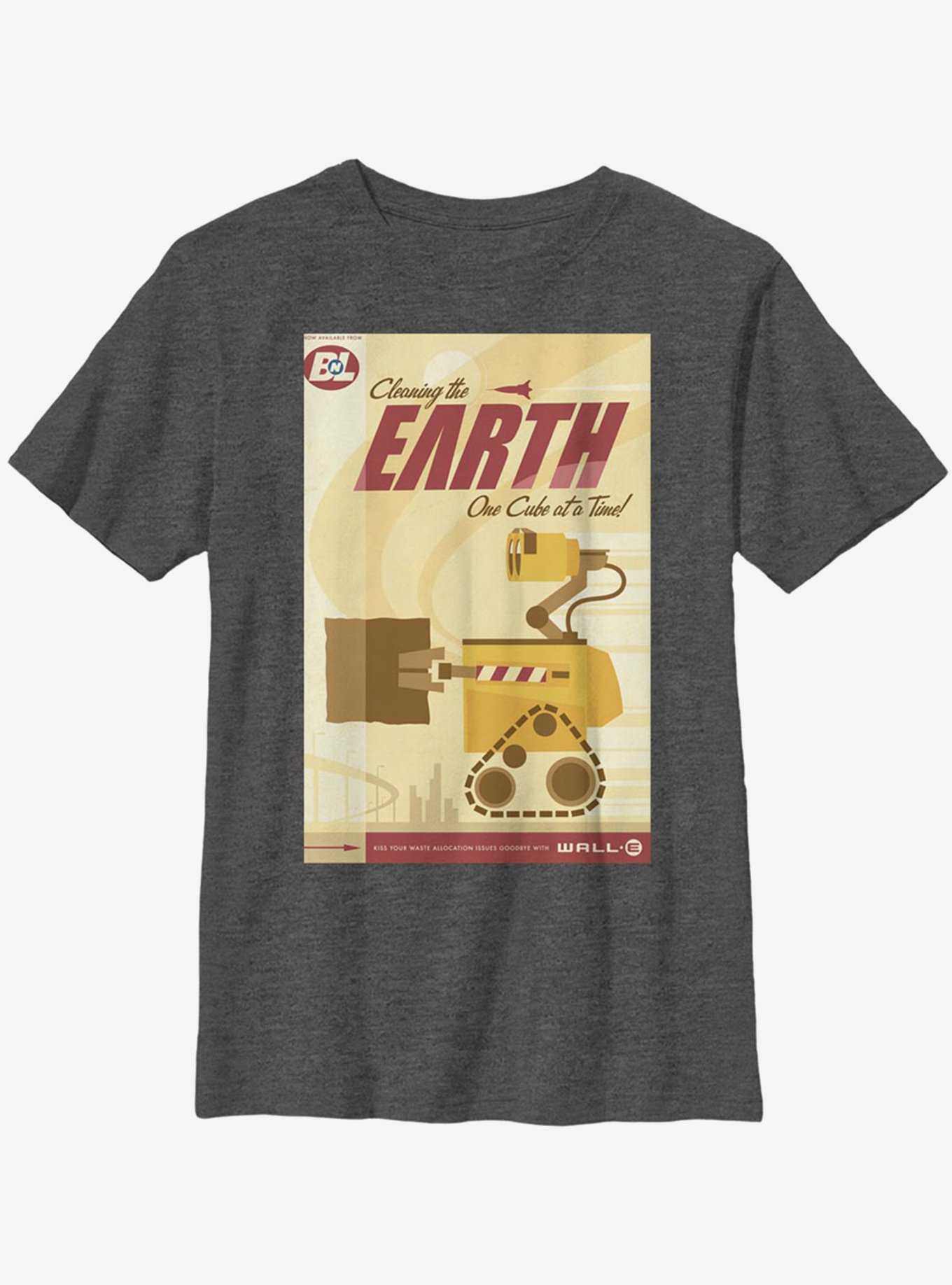 Disney Pixar WALL-E Cleaning The Earth Poster Youth T-Shirt, , hi-res