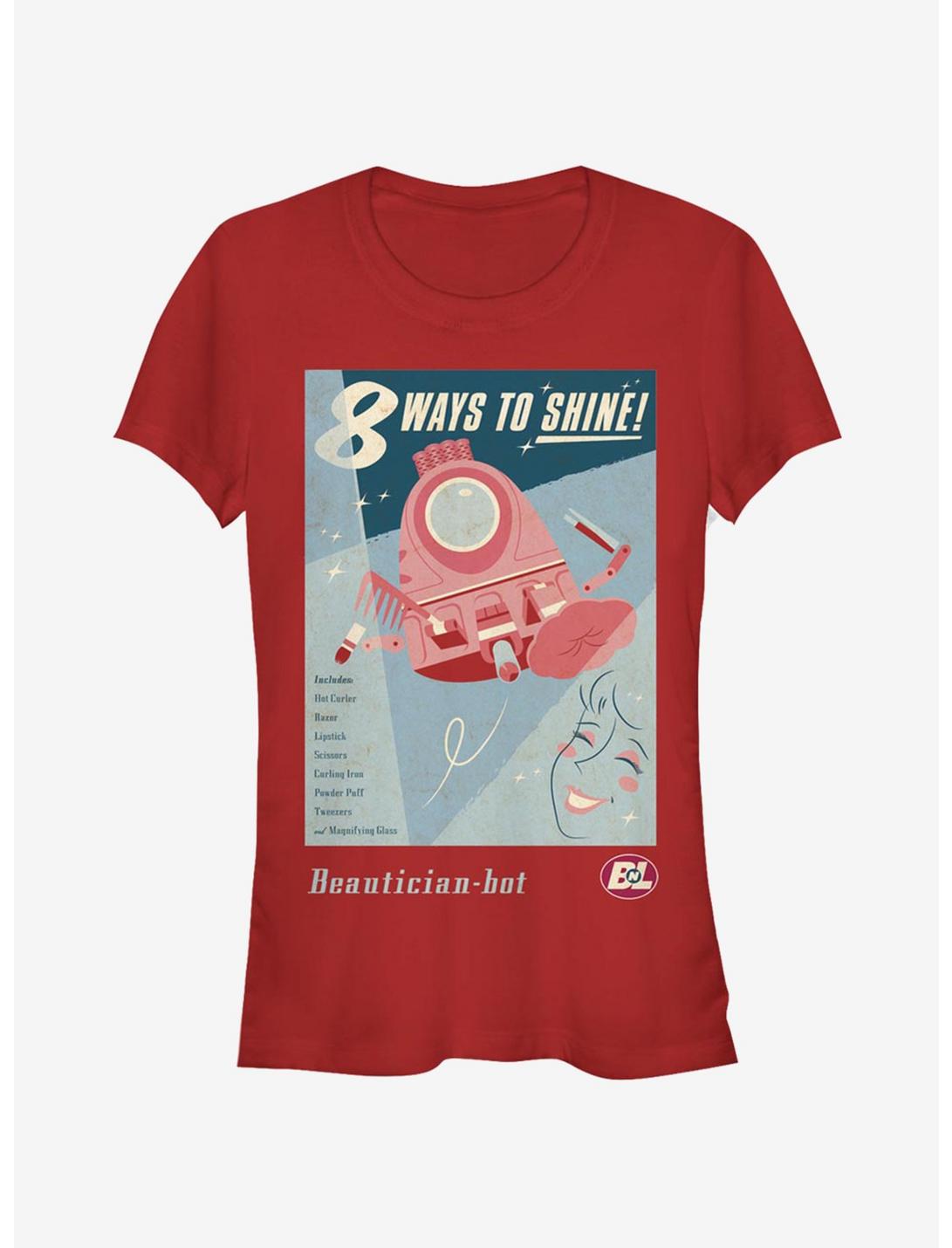 Disney Pixar Wall-E Beautician Bot Poster Girls T-Shirt, RED, hi-res