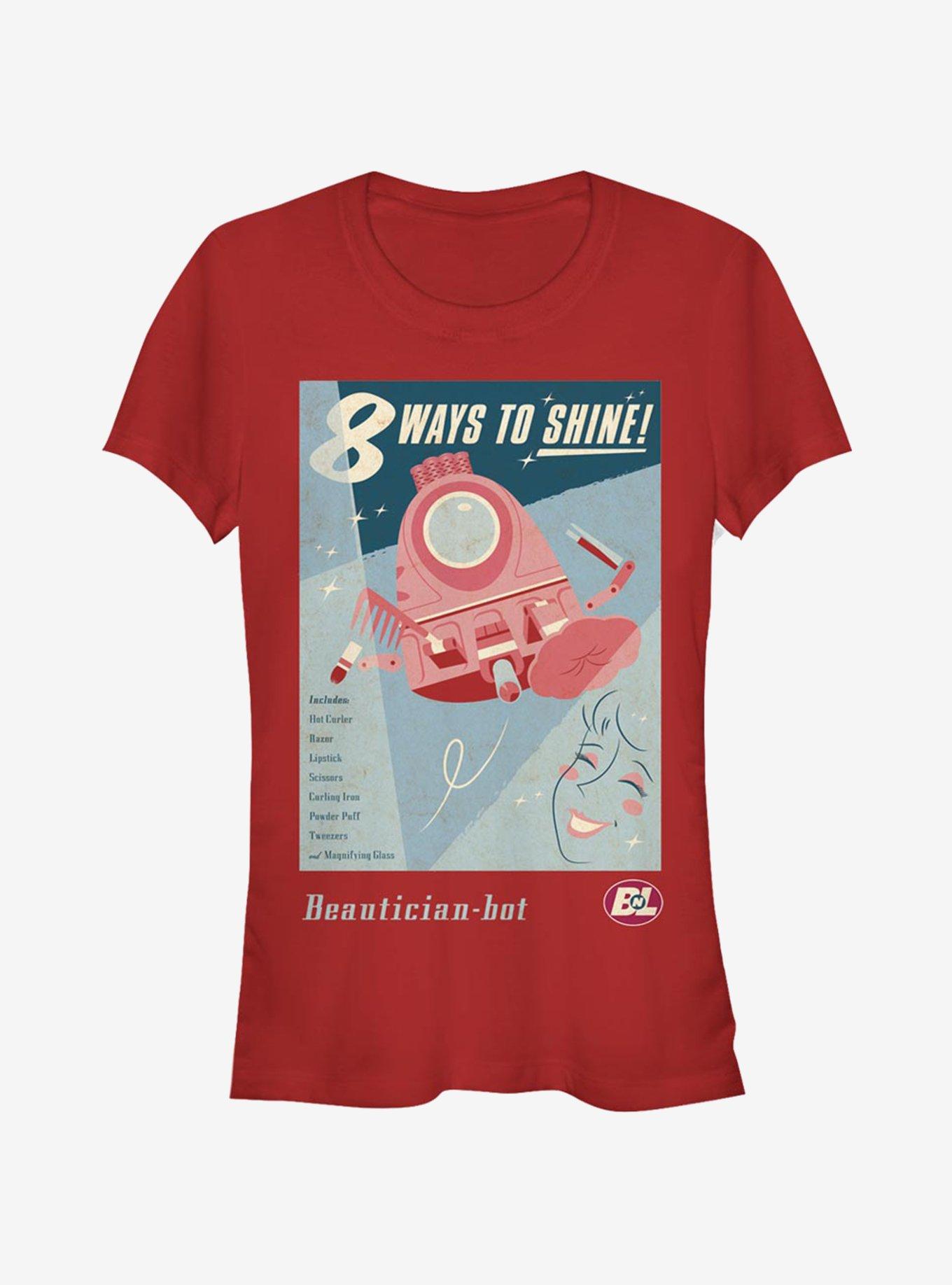 Disney Pixar Wall-E Beautician Bot Poster Girls T-Shirt, RED, hi-res