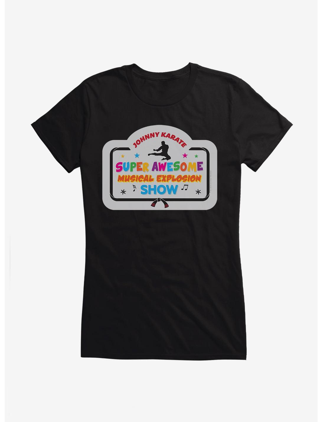 Parks And Recreation Johnny Karate Show Banner Girls T-Shirt, BLACK, hi-res