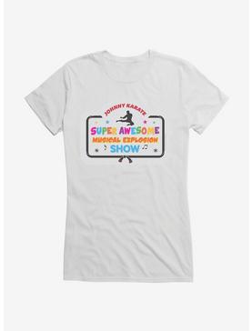 Parks And Recreation Johnny Karate Show Banner Girls T-Shirt, WHITE, hi-res