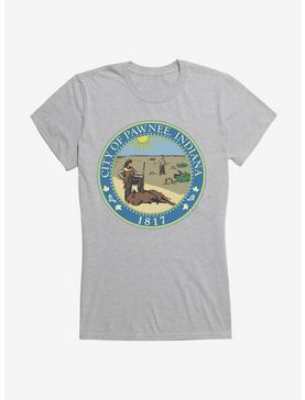 Parks And Recreation Pawnee Indiana Seal Girls T-Shirt, HEATHER, hi-res