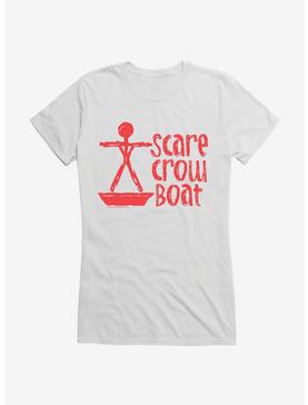 Parks And Recreation Scarecrow Boat Logo Girls T-Shirt, WHITE, hi-res