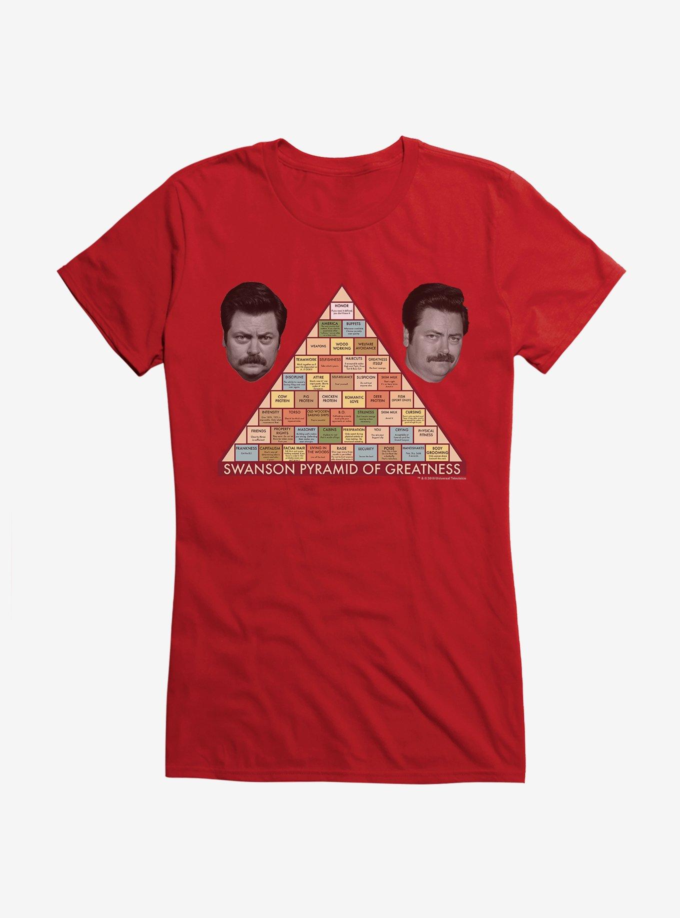 Parks And Recreation Swanson Pyramid Of Greatness Girls T-Shirt, , hi-res