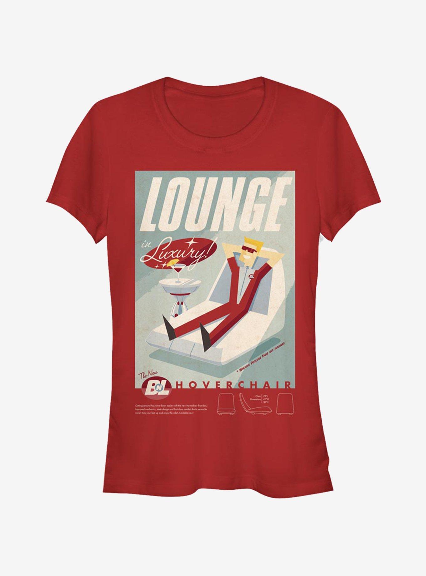 Disney Pixar Wall-E Lounge Hoverchair Poster Girls T-Shirt