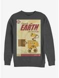 Disney Pixar Wall-E Cleaning The Earth Poster Sweatshirt, CHAR HTR, hi-res