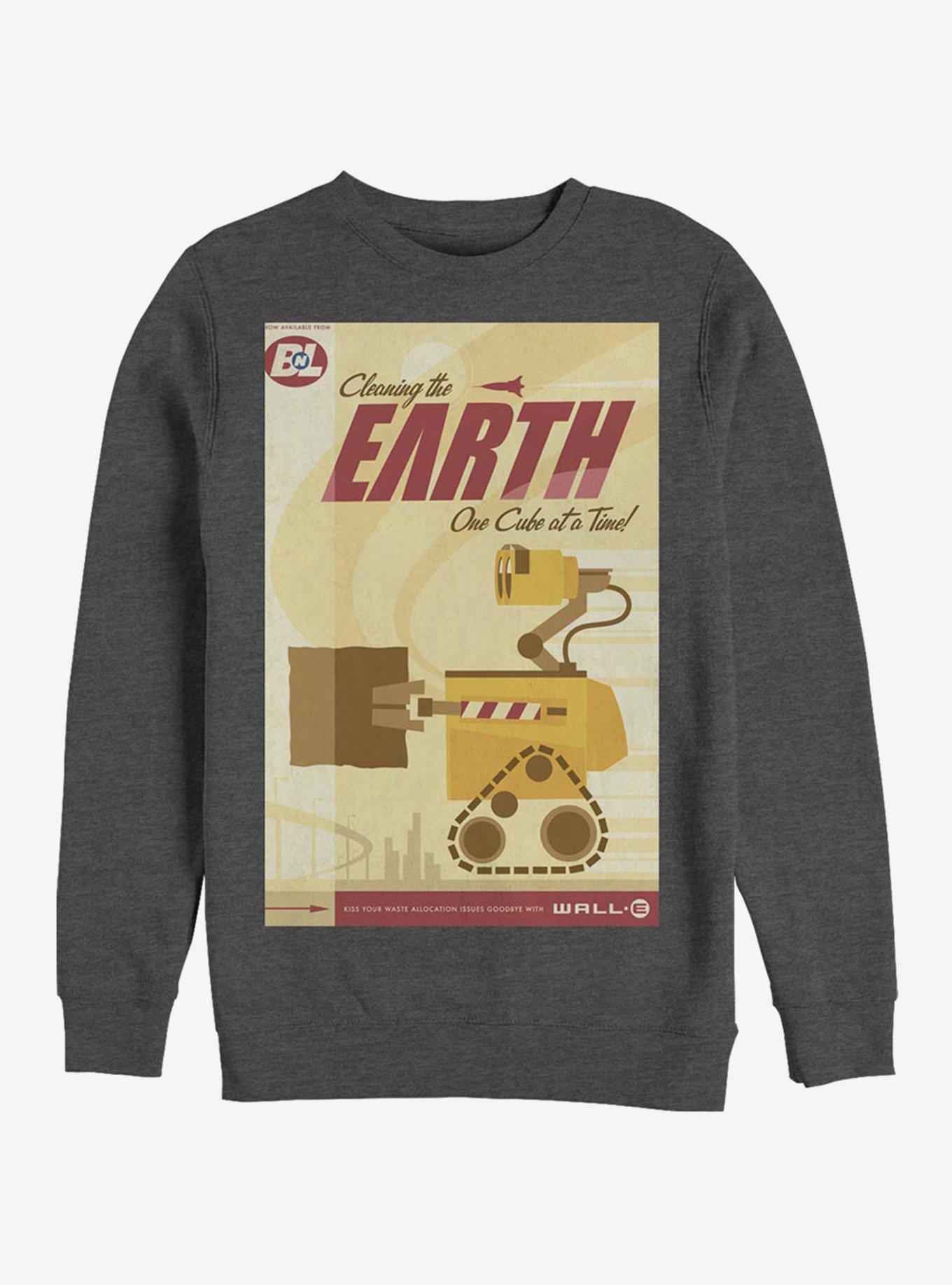 Disney Pixar Wall-E Cleaning The Earth Poster Sweatshirt, , hi-res