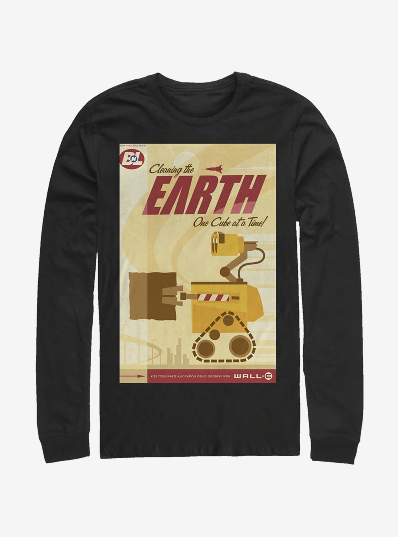 Disney Pixar Wall-E Cleaning The Earth Poster Long-Sleeve T-Shirt, , hi-res