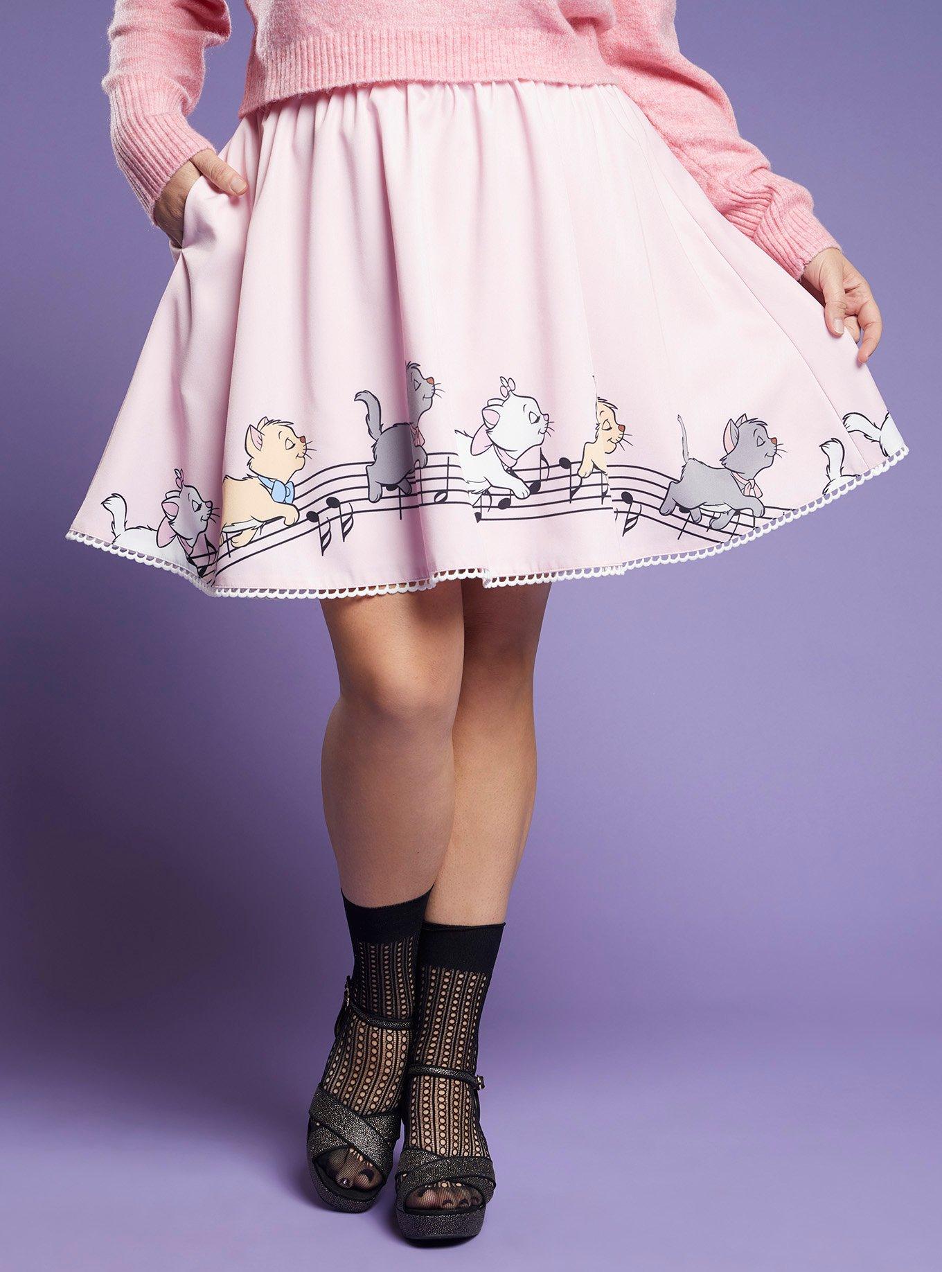 Disney The Aristocats Kitten & Music Border Skirt Plus Size, MULTI, hi-res