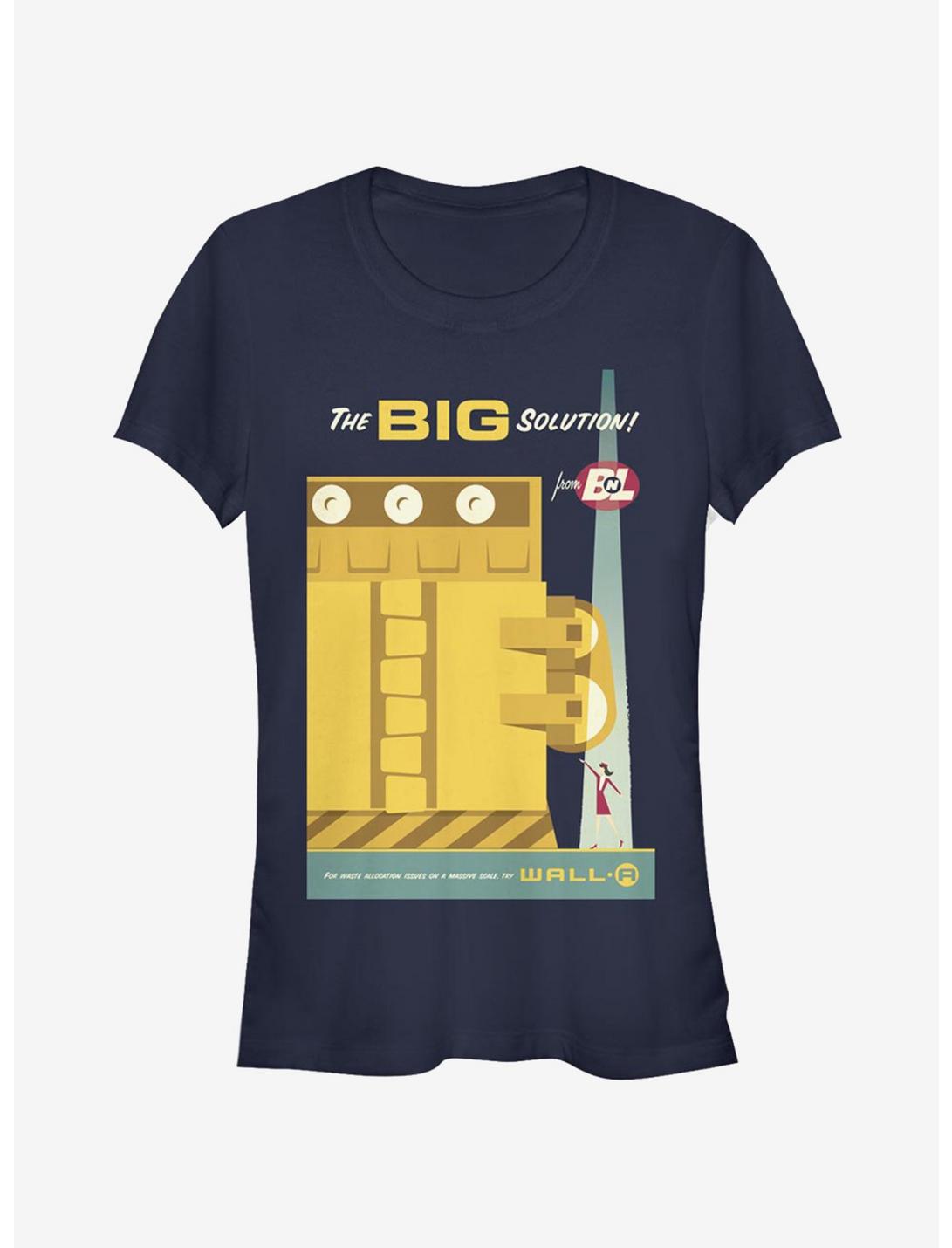 Disney Pixar Wall-E Big Solution Poster Girls T-Shirt, NAVY, hi-res