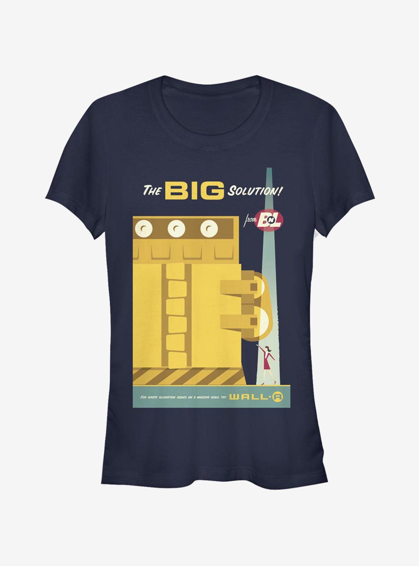Disney Pixar Wall-E Big Solution Poster Girls T-Shirt, NAVY, hi-res